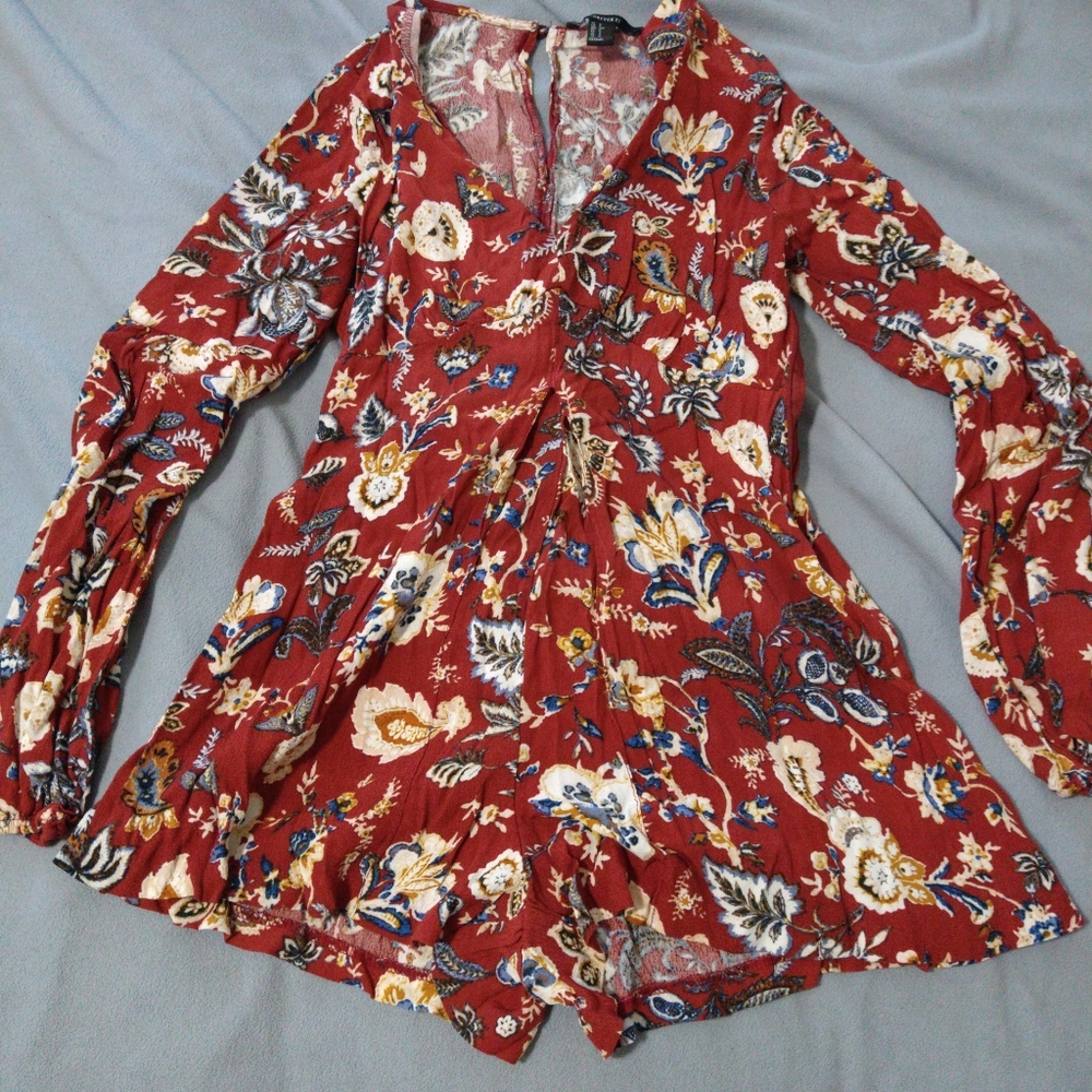 Forever 21 maroon romper small